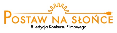 Zdjęcie przedstawia żółty napis o treści ósma edycja konkursu filmowego postaw na słońce.